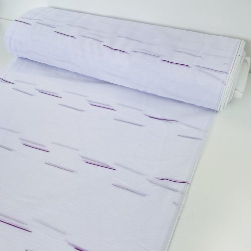 Pálcikás2, fehér alapon lila és pink, 280 cm