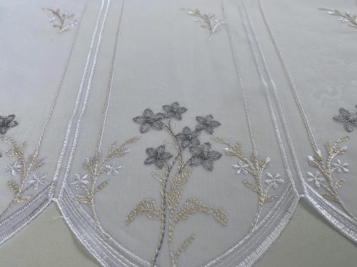Cecil, fehér alapon light szürke és krém, 60 cm 
