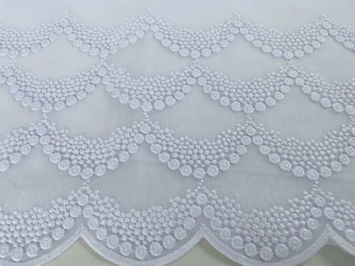 Hímzett fehér voile ALAP 280 cm